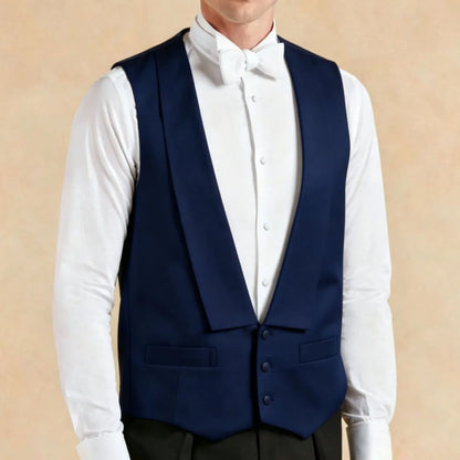 Men Vest White Single Button Solid With Lapel Waistcoat For Wedding Banquet Party Business Work Casual Daily Men Suit Vest