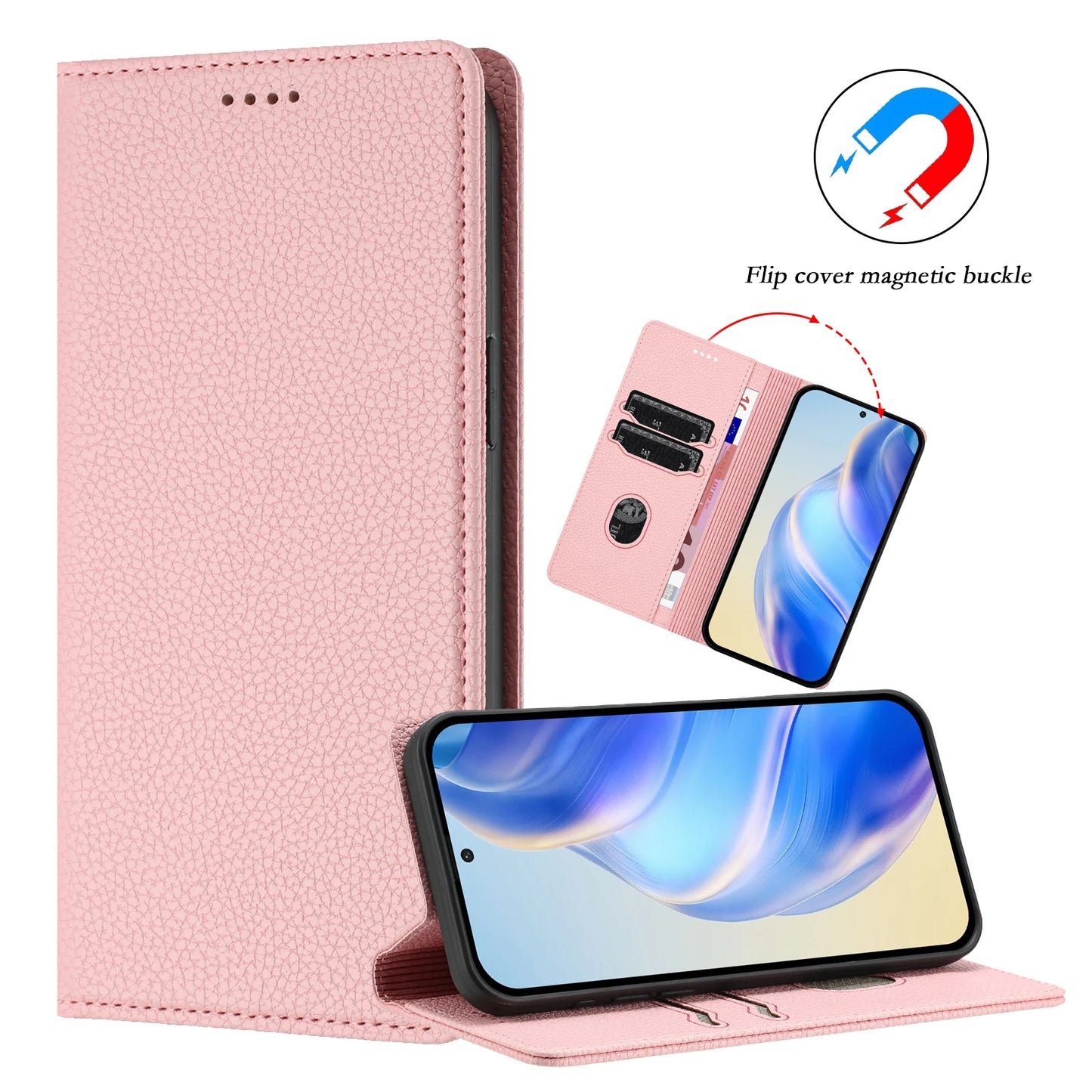 Flip Case For iPhone 16 Pro 15 14 Plus 13 11 Pro Max 12 Mini XR XS 7 8 6S Card holder Magnetic Leather Wallet Satnd Phone Cover