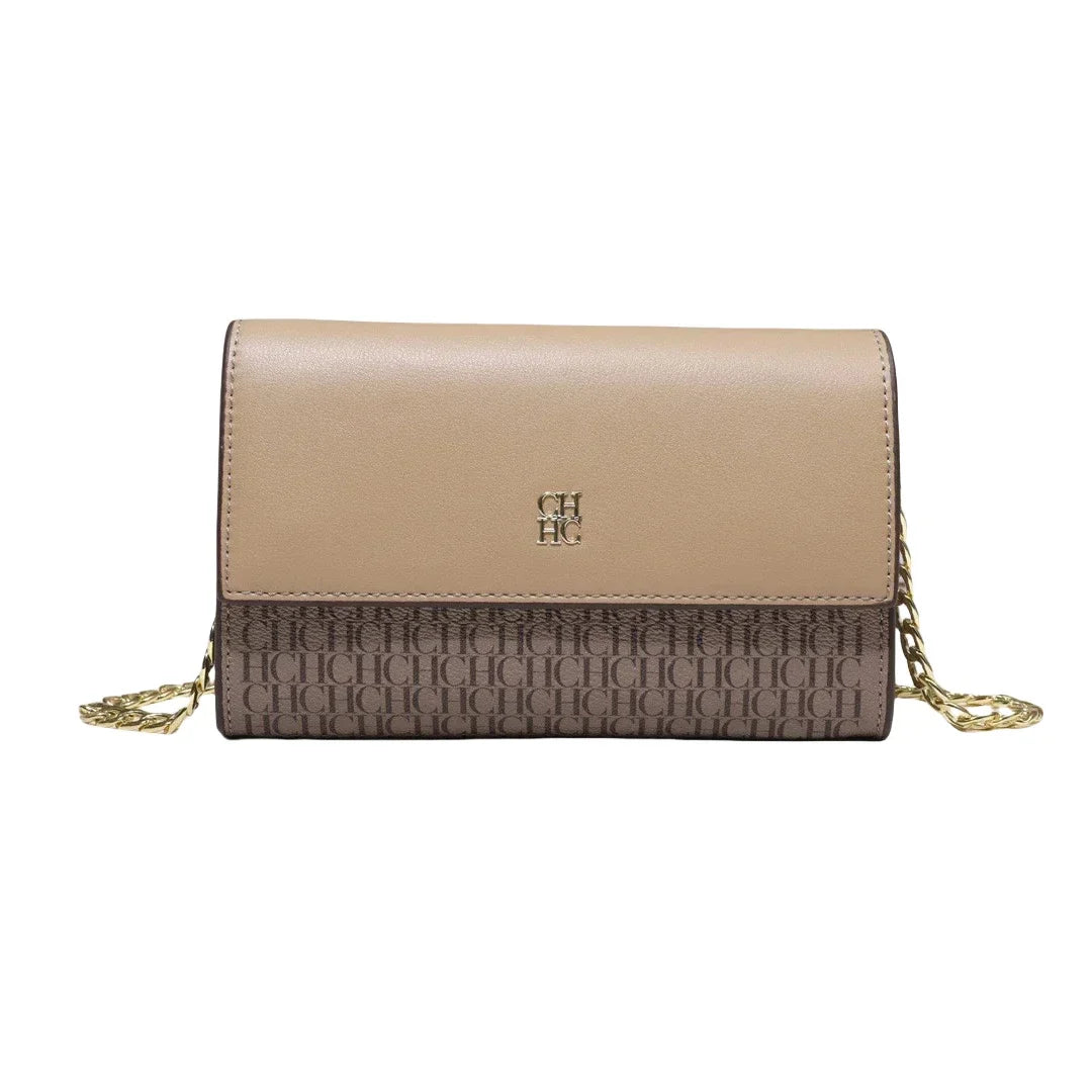 Crossbody Bag Embossed Logo Chain Shoulder Bag Flap Handbag For Women Daily Use Party Night Out Shopping Travel Casual
