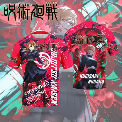 Bandai Jujutsu Kaisen Anime Character-themed Jerseys Adult Kids Athleisure T-Shirts Summer Quick-drying Soft Lightweight Comfy