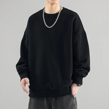 Plus Size Pullovers Men's Sweatshirts 110-185kg Oversized Round Neck Long Sleeve Tees Loose Tops Big Size Male Clothing 1XL-7XL