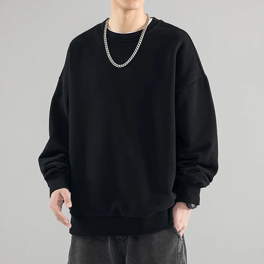 Plus Size Pullovers Men's Sweatshirts 110-185kg Oversized Round Neck Long Sleeve Tees Loose Tops Big Size Male Clothing 1XL-7XL