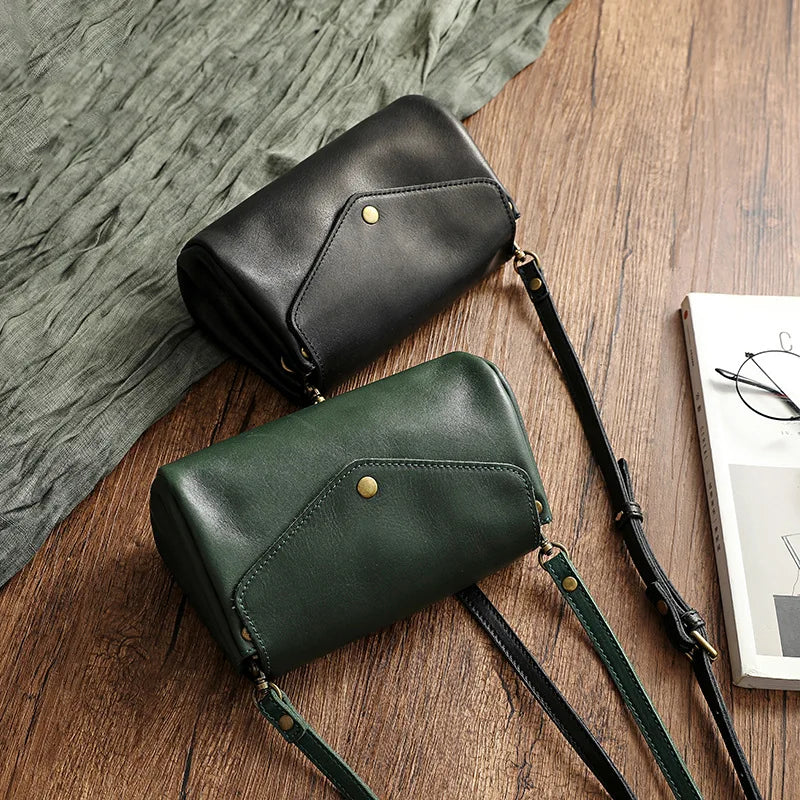 High Quality Genuine Leather Women Crossbody Bag New Style Multi-Layered Messenger Bags Small Female Mobile Phone Purse Bag