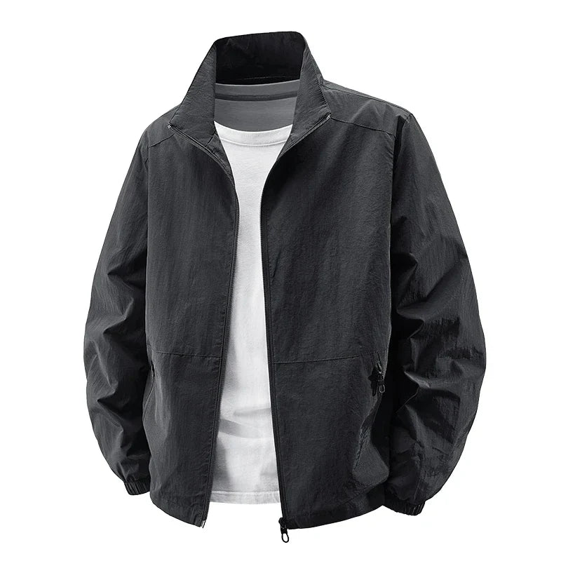 Men Outdoor Cycling High Quality UV Resistant Jacket Fashionable Versatile Windproof Breathable Jacket Spring Autumn Comfortable