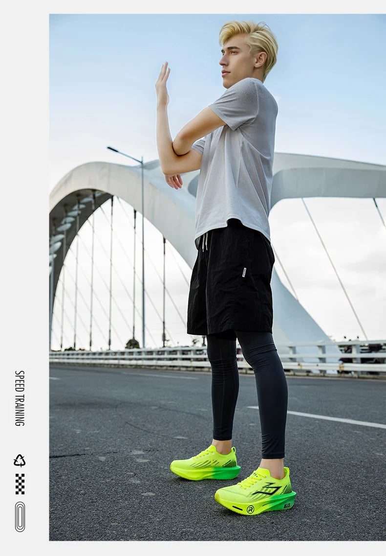 Running Shoes Carbon Board Profession Marathon Men Sports Breathable Lightweight Women's Comfortable Athletic Nonskid Sneakers