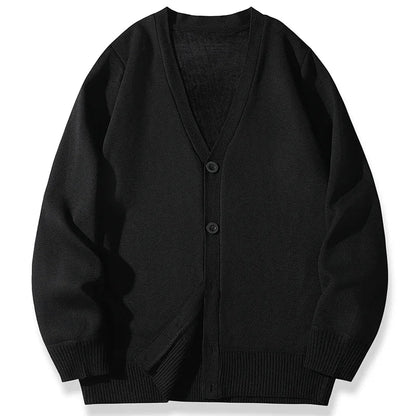 2026 New Men's Casual Long Sleeved Velvet Sweater Cardigan Knitted Jacket Top Autumn and Winter Fashionable Versatile Jacket