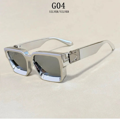 Senior Square Sunglass Men Vintage Millionaire Sunglasses Women Silver Retro Fashion Glasses Dropshipping Gafas De Sol Hombre