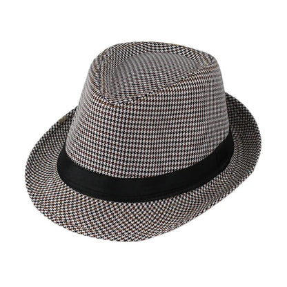 Summer Fedoras for Men Middle old aged Cap Linen Panama Solid  Jazz Hat Cowboy  Men's Women's  British Party Sun Hat