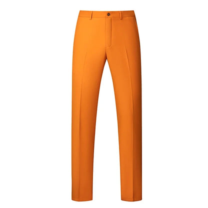 2026 New Men's Rose Red Trousers, Asian Size Blue Formal Pants, Black Pantalon Hombre.