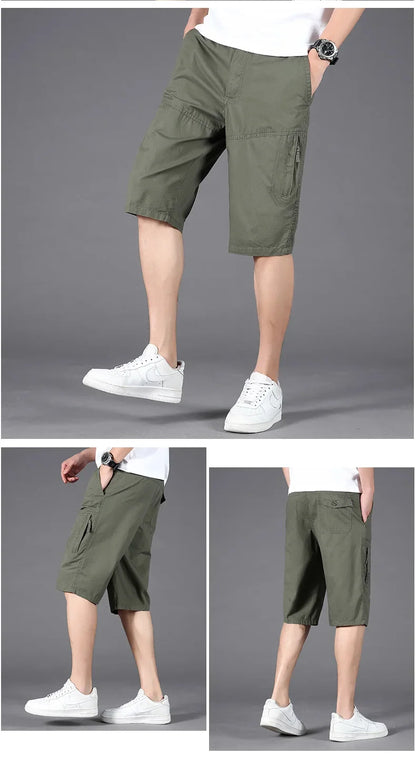 Plus Size Men's Shorts Casual Cargo Shorts Summer Cotton Work Shorts Outdoor Sweatpants Cool Breathable