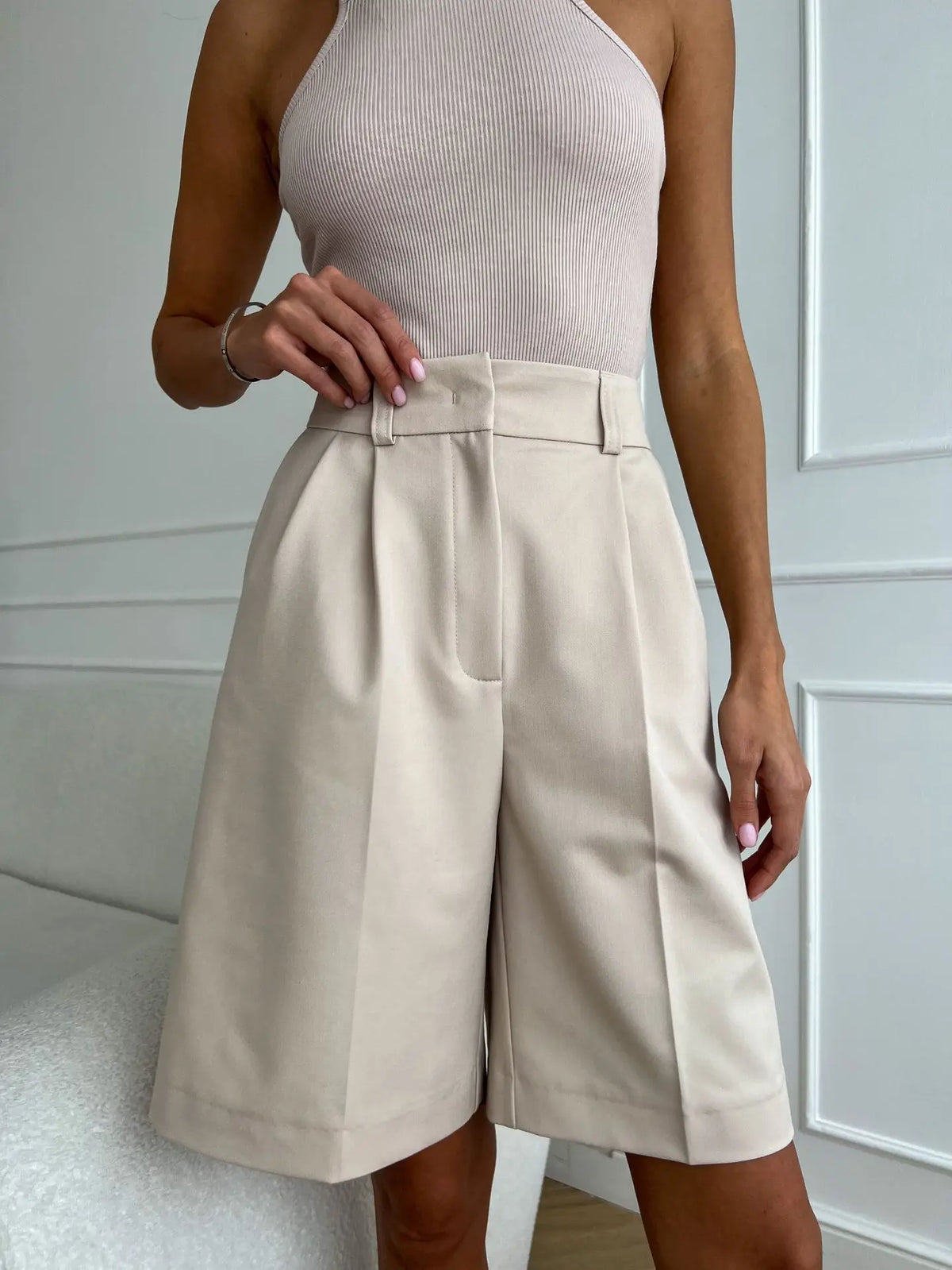 Straight-leg Pants 2026 Summer Shorts Temperament Casual Versatile Loose and Thin Five-point Suit Shorts