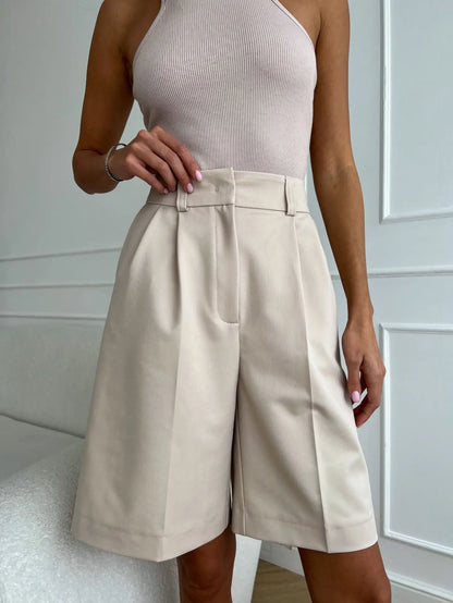 Straight-leg Pants 2026 Summer Shorts Temperament Casual Versatile Loose and Thin Five-point Suit Shorts
