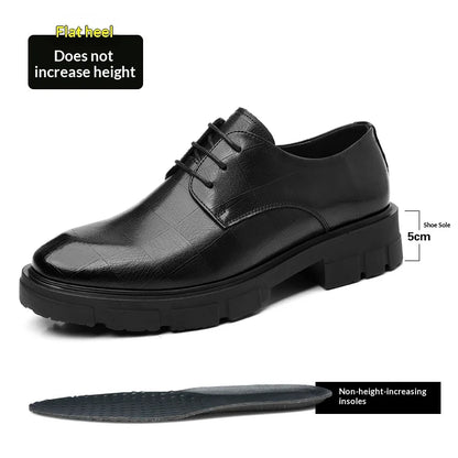 8-10cm Height Increasing Shoes for Men Platform Breathable Lift Casual Inside High Shoes Business Dress Elevator Leather Shoes