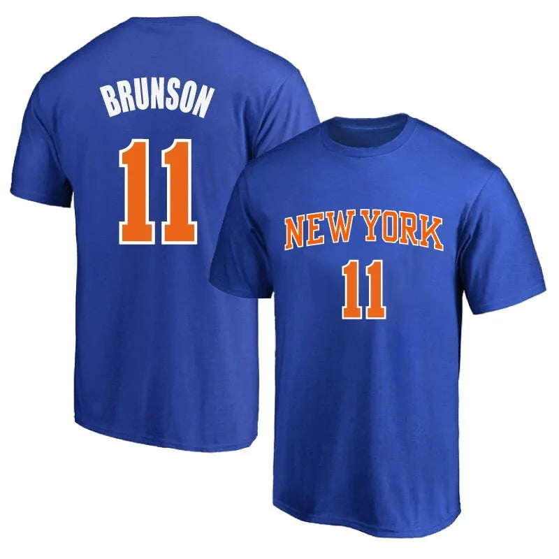 2026 New York Brunson No. 11 T-shirt Men and Women Summer Cotton Y2K Clothing Fashion Round Neck Short Sleeved Shirt Streetwear