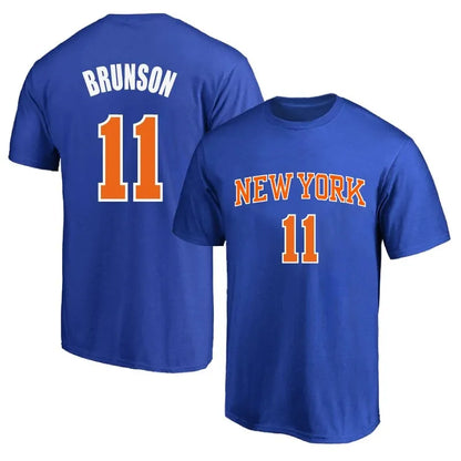2026 New York Brunson No. 11 T-shirt Men and Women Summer Cotton Y2K Clothing Fashion Round Neck Short Sleeved Shirt Streetwear