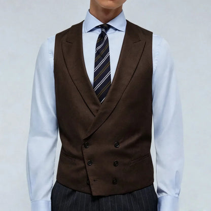 Men Vest Pink Double Breasted With Lapel Solid Waistcoat For Wedding Banquet Business Work Office Casual Daily Men Suit Vest