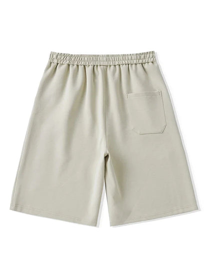 Men's Shorts Summer Clothes Fashion Letter Printed Casual Sweatpants Solid Color Loose Cotton Short Pants Male Straight Shorts