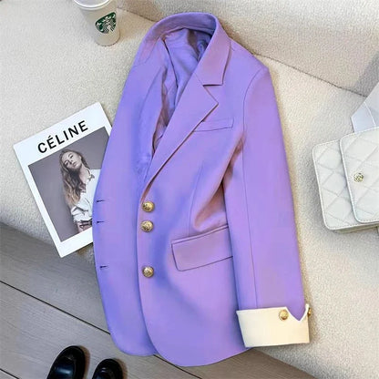 2025 Fashion Ladies Blazer Women Coat Spring Autumn Green Black Khaki Long Sleeve Female Business Work Wear  Formal Jacket