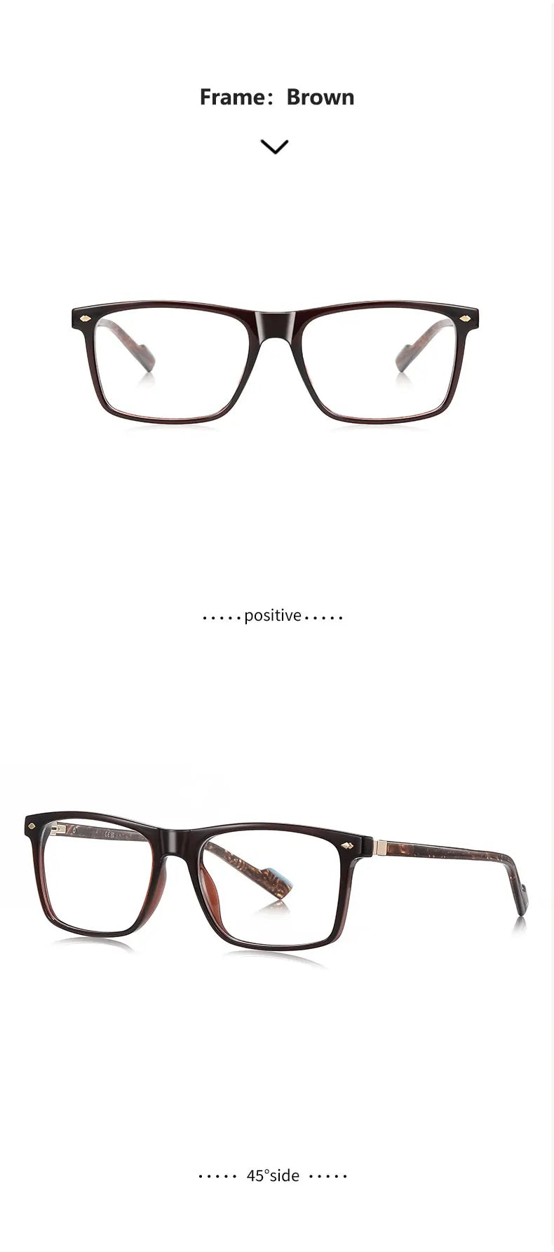 New Fashionable Geometric Square Frame Minimalist Design Men's Anti-Blue Light Glasses Customizable Prescription LS218