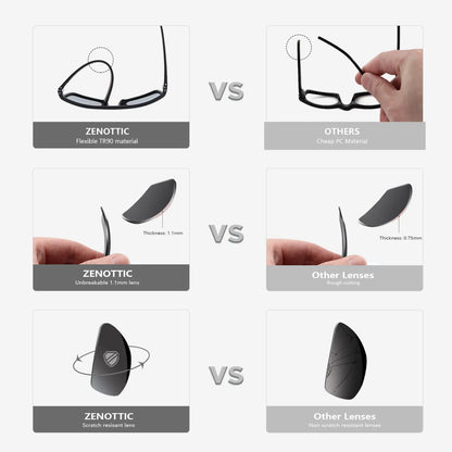 TR90 Sport Square Prescription Sunglasses For Men UV400 Polarized Myopia/Progressive Optical Sun Glasses For Driving