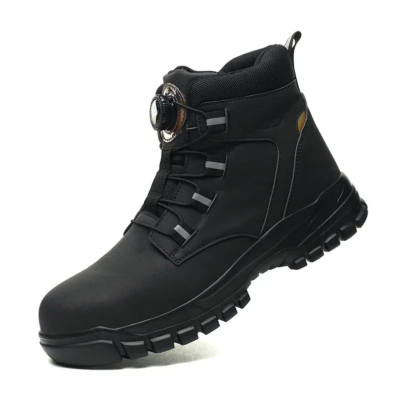 New 2024 Fashion Winter Warm Labor Boots For Men Waterproof Steel Toe Cap Safety Work Shoes Sneakers Male Footwear