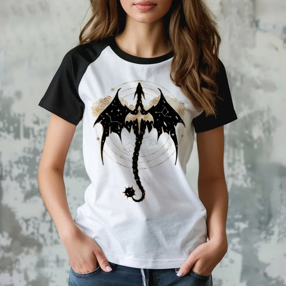 Dragon tshirt women graphic streetwear designer t shirt girl Japanese y2k clothing