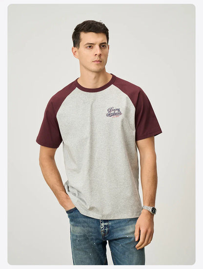 2026 Summer New 240gsm Cool  Feeling Sorona Fabric T-shirts Men Oversize Raglan Sleeve Athletic Sports Gym Workout Tops