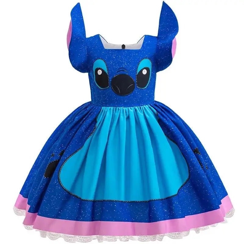 Elsa Mermaid Moana Stitch Sleeping Beauty Jasmine Candy Rapunzel Belle Judy Hopps Glinda Holiday Party  Princess Dress