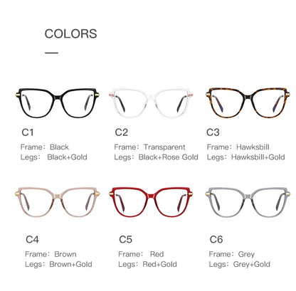 Stylish Large Frame Simple Geometric Design Anti-blue Light Reading Glasses Customized Prescription Available PFD2210