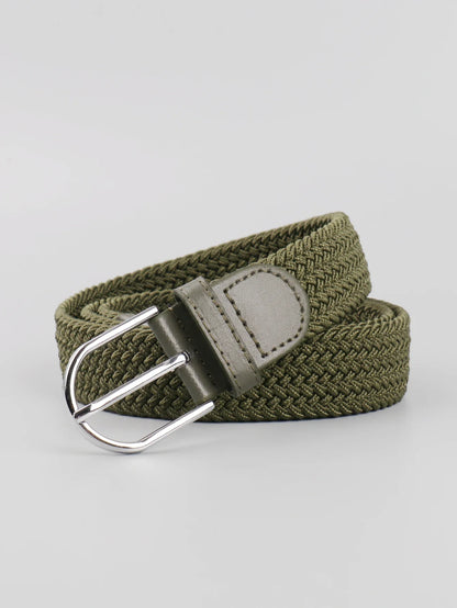 A casual, versatile multi-color elastic band for women, a retro-style belt suitable for both men and young people, a woven belt
