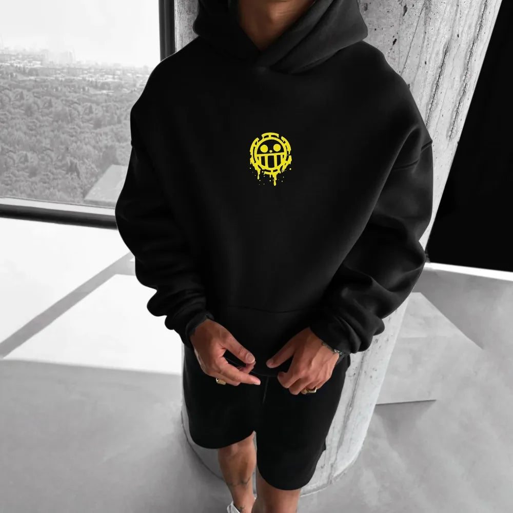 ONE PIECE Men's Hoodie Sweater Trafalgar Law Japan Anime Summer Autumn New Boys Children's Long Sleeve Parent-Child Wear
