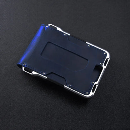 leather Credit Card Holder Wallets Men Brand Rfid Black brown Magic mutifunciton  Slim Mini Wallet Small Money Bag Male Purses