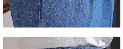 Italian Style Men's High Waist Business Neapolitan Jeans Draped Cuffed Straight Leg Western Pants Youth Trendy Wear Resistant