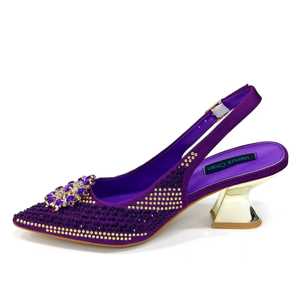 Elegant Women's Shoes and Bag Sets Wedding Party Bags and Shoes Comfortable Mid Heel Shoes Commuting Shoes for Women