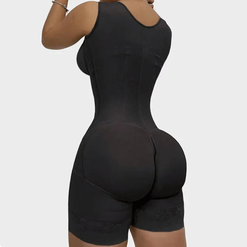 Fajas Shapewear Bodysuit Body Shaper Women 9-bone High Compression Girdles Double Tummy Control Full Body Open Crotch