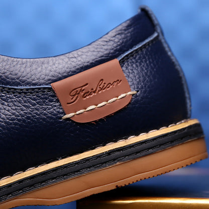 Genuine Leather Men Dress Shoes Oxfords Brogue Lace Up Italian Mens Casual Shoes Luxury Brand Moccasins Loafers Plus Size 38-48