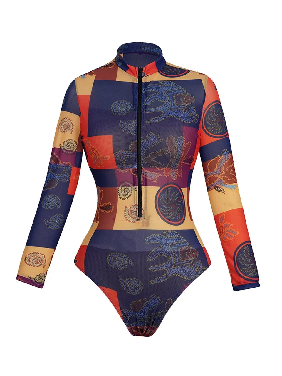 One Piece Sun Protection Swimwear 2026 Women Long Sleeved Print Swimsuit Female Sports Bathers Swimming Bodysuit Beach купальник