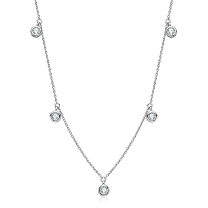 Moissanite Necklaces for Women 0.5ct Round Lab Diamond GRA s925 Sterling Silver 18k Dainty Daily Necklace Jewelry Gift