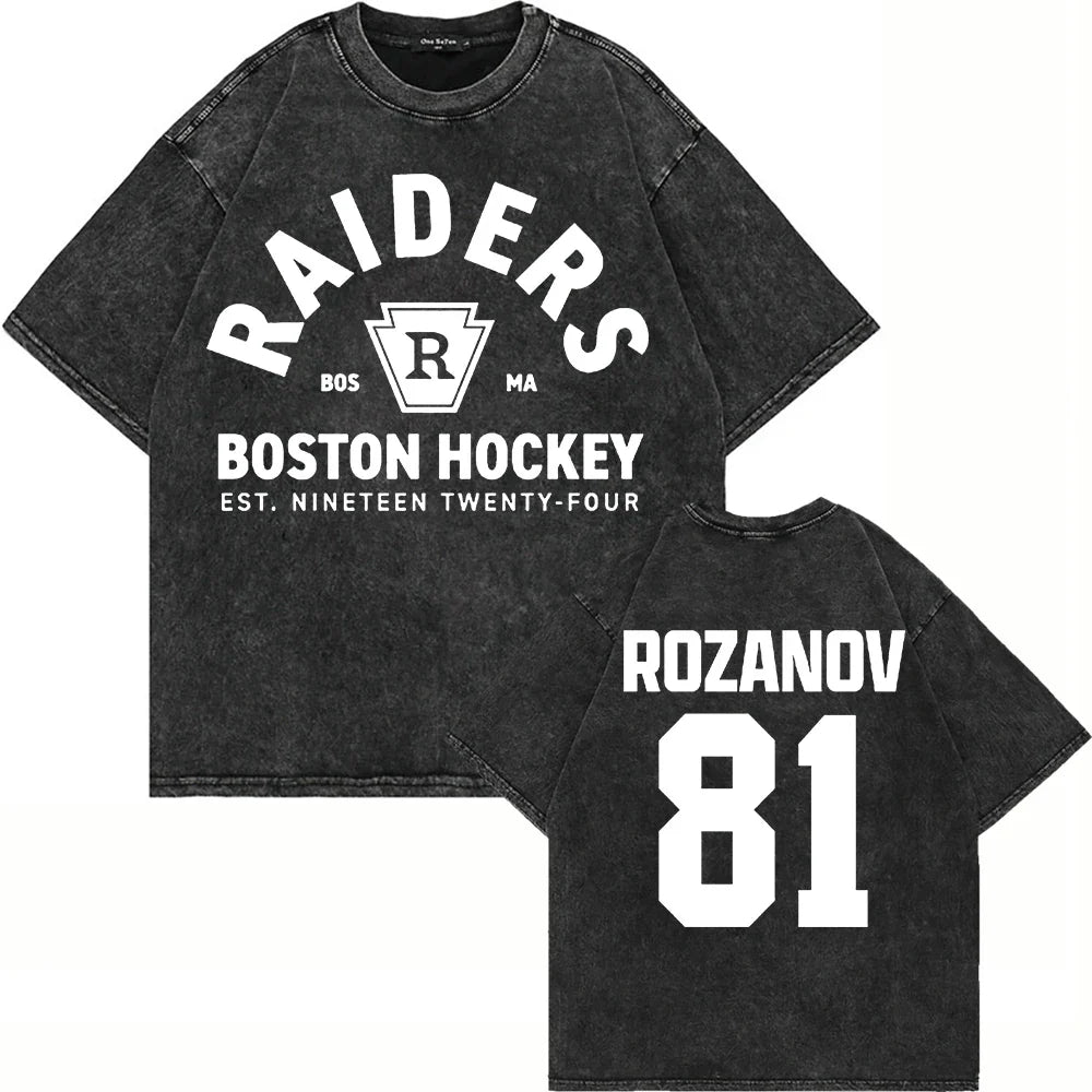 100% Cotton Vintage Washed 24 Hollander Montreal Voyageurs Tshirt Fashion Men TV Heated Rivalry Ilya Rozanov 81 Tees Shirts Tops