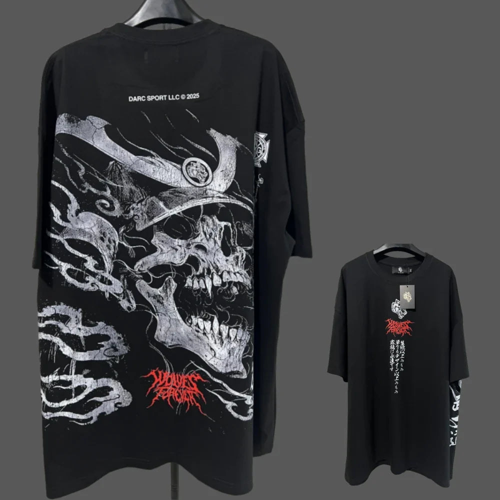 JAPAN BUSHIDO Anime Printed Men T-shirt City Fitness Training Sportswear Loose Casual Crewneck Men's T Shirts Couples Cotton Tee