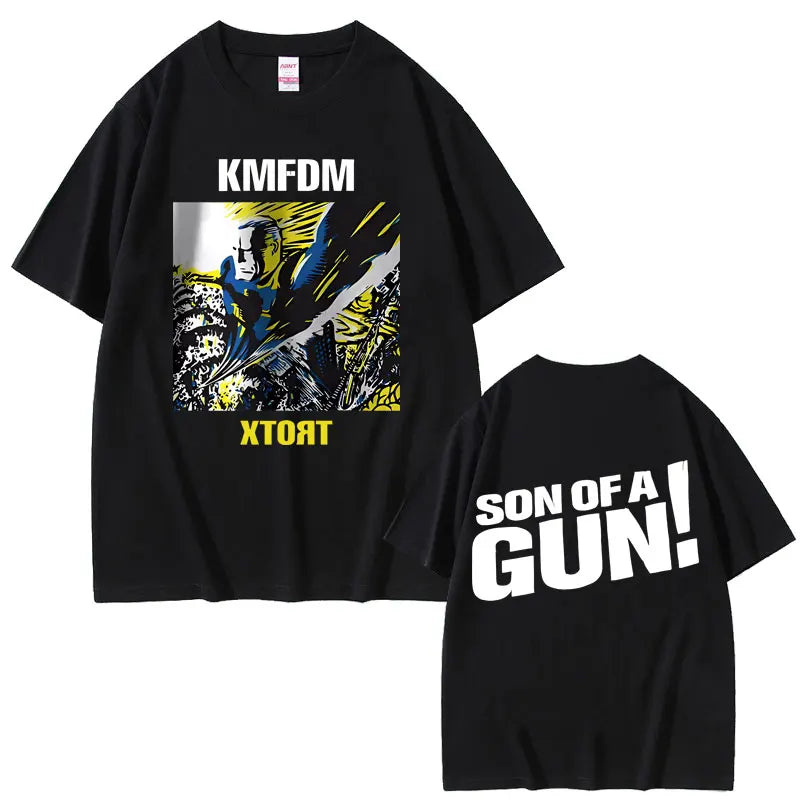 Rock Band Kmfdm Tour 97 Graphic Print T-shirt Summer Men Women Vintage Gothic Punk  Streetwear Male Casual Pure Cotton T Shirts