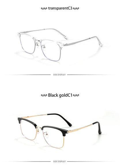 Square Men's Business 8026 Anti-Blue Light Classic Retro Anti-Blue Light Reading Glasses Women Prescription Customized
