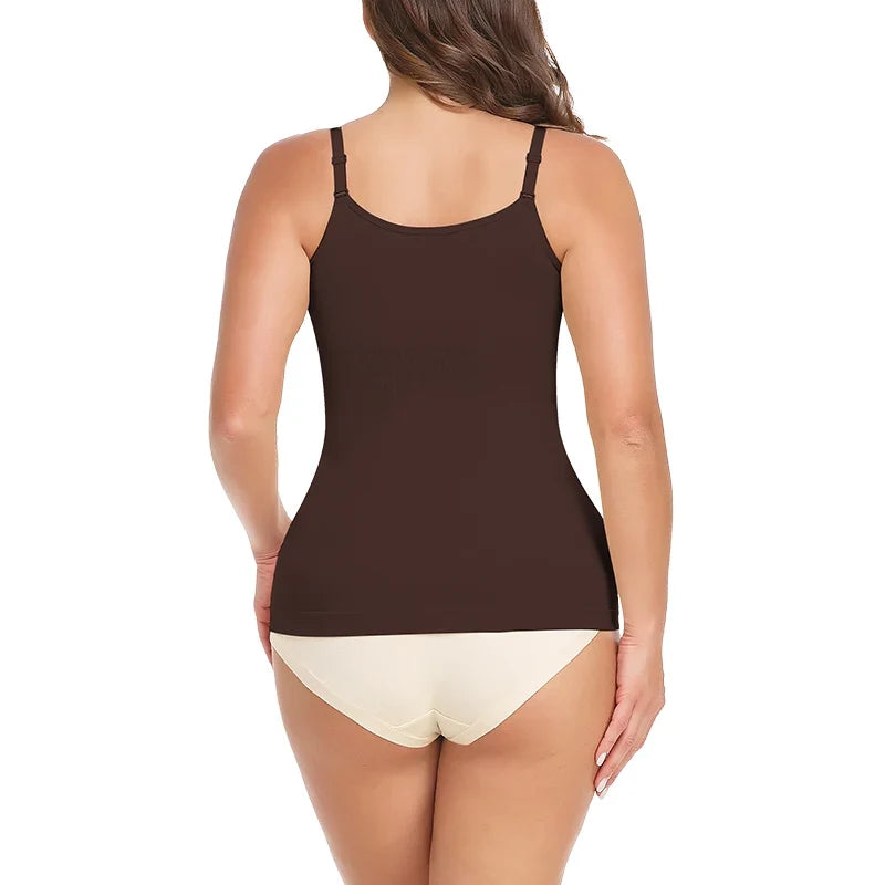 Seam-free Camisole Vest Shapewear Bodysuit for Women Tummy Control Butt Lifting Body Shaper Smooth Invisible Slimming Underwear