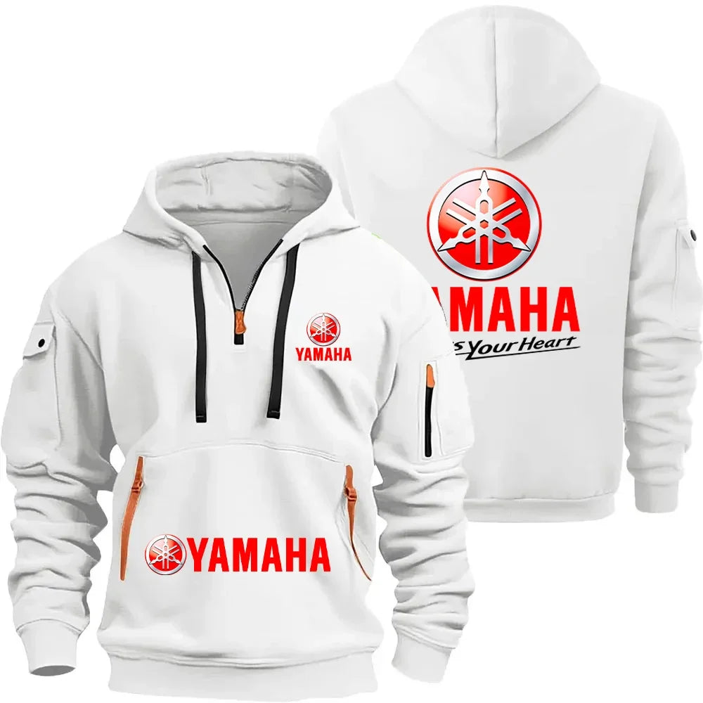 Yamaha Motorcycle Racing Team Men's Half Zipper Hoodie Spring Pullover Sweatshirt New 2026 Sports Clothing for Male