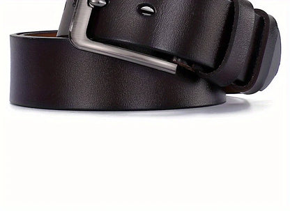 Belt for Men Original Genuine Leather Alloy Metal Pin Buckle Waist Belt Straps Plus Extra Size 105 110 120 130 140 150 160 170cm