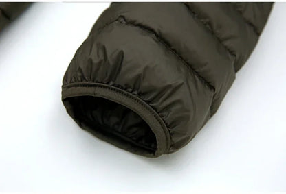 Down Jacket Men's 2024 New 90% White Duck Down Super Light Down Jacket Men's Lightweight Thermal Coat Hooded Feather Coat