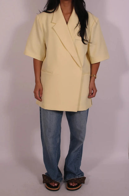 Ladies Loose Blazer Suit Solid Casual Turn Down Collar One Button Coat High Waist Shorts 2026 Summer Autumn Formal New Outfits