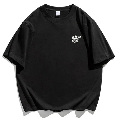 Summer Korean Oversize T-Shirt For Men Streetwear Harajuku High Quality Short Sleeve Loose Casual Tops Hip Hop Trendy Tee Male