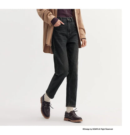 Jeans Women Minimalist Pants Autumn 2025 New Versatile Tapered Trousers