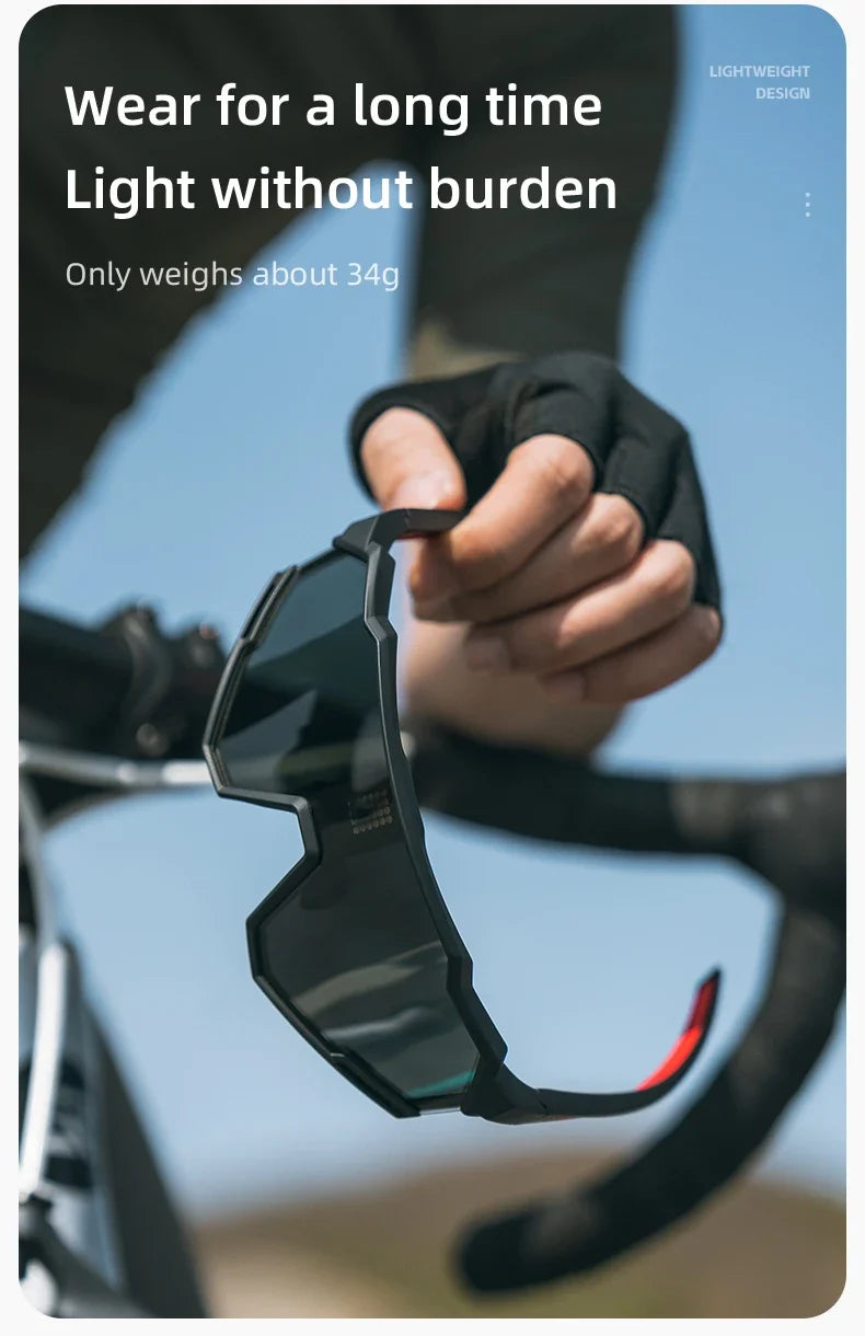 Sunglasses Polarized Cycling Glasses Electronic Color Change Glasses UV400 Safety Bike Bicycle Eyewear Sports Goggles